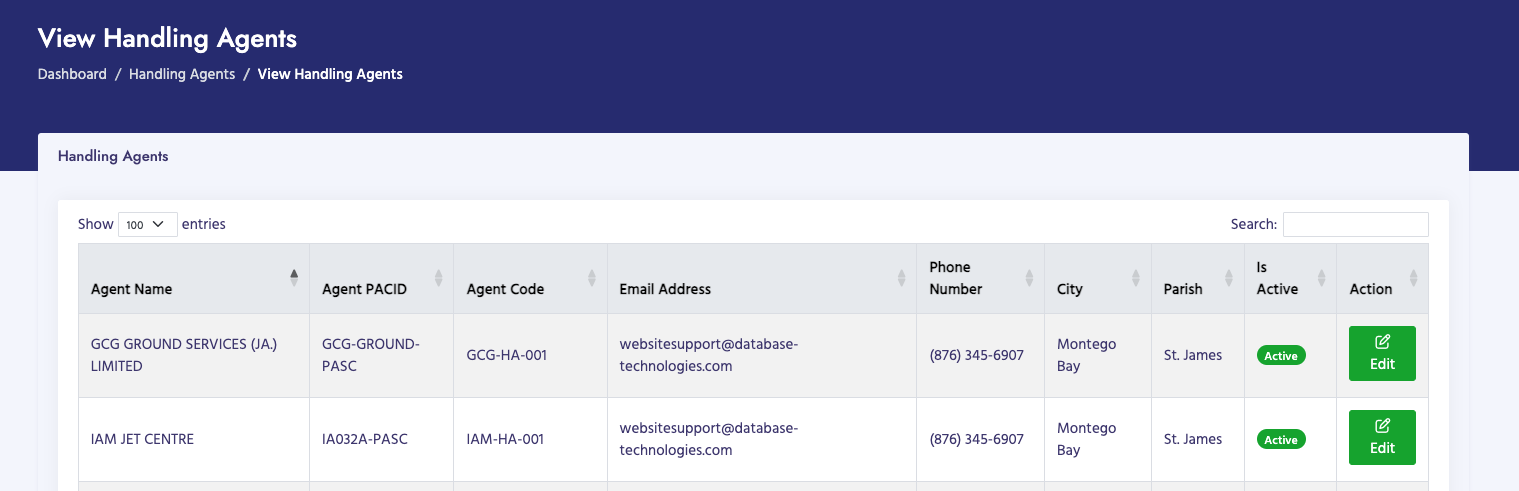 Handling Agents Management